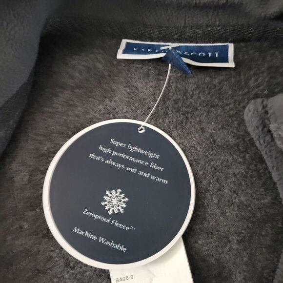 "Karen Scott Sport " Woman's zero proof fleece vest Size:PP Charcoal NWT - Picture 5 of 7